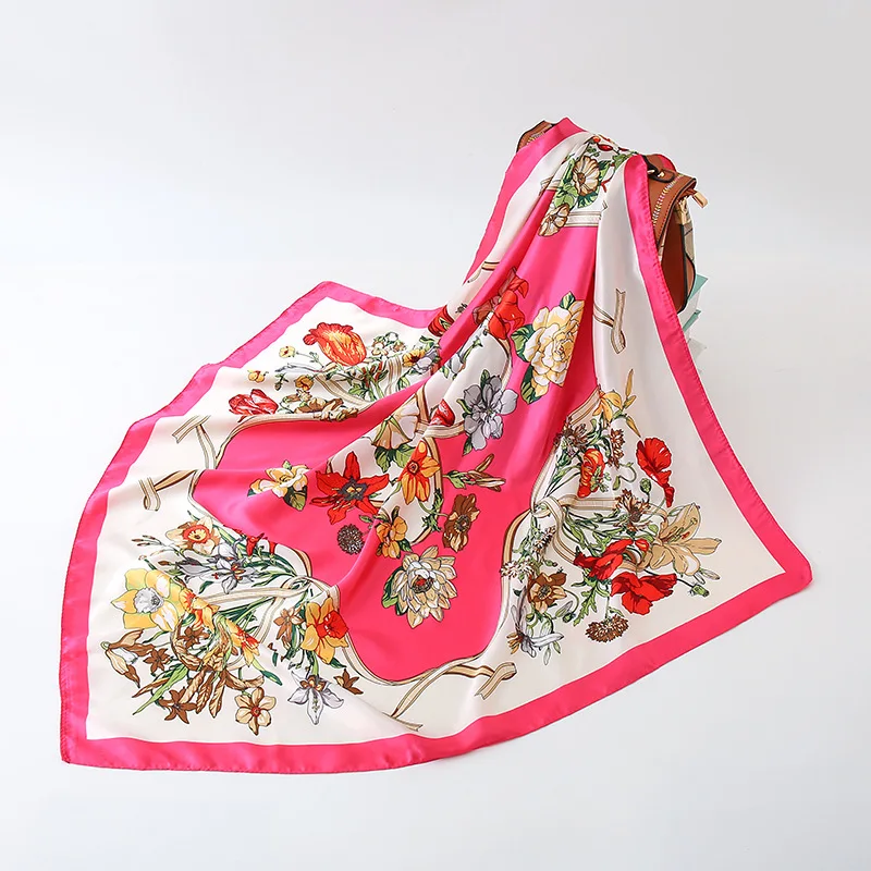 Simple fashion lady plant flower butterfly scarf Star with the navy wind anchor imitation