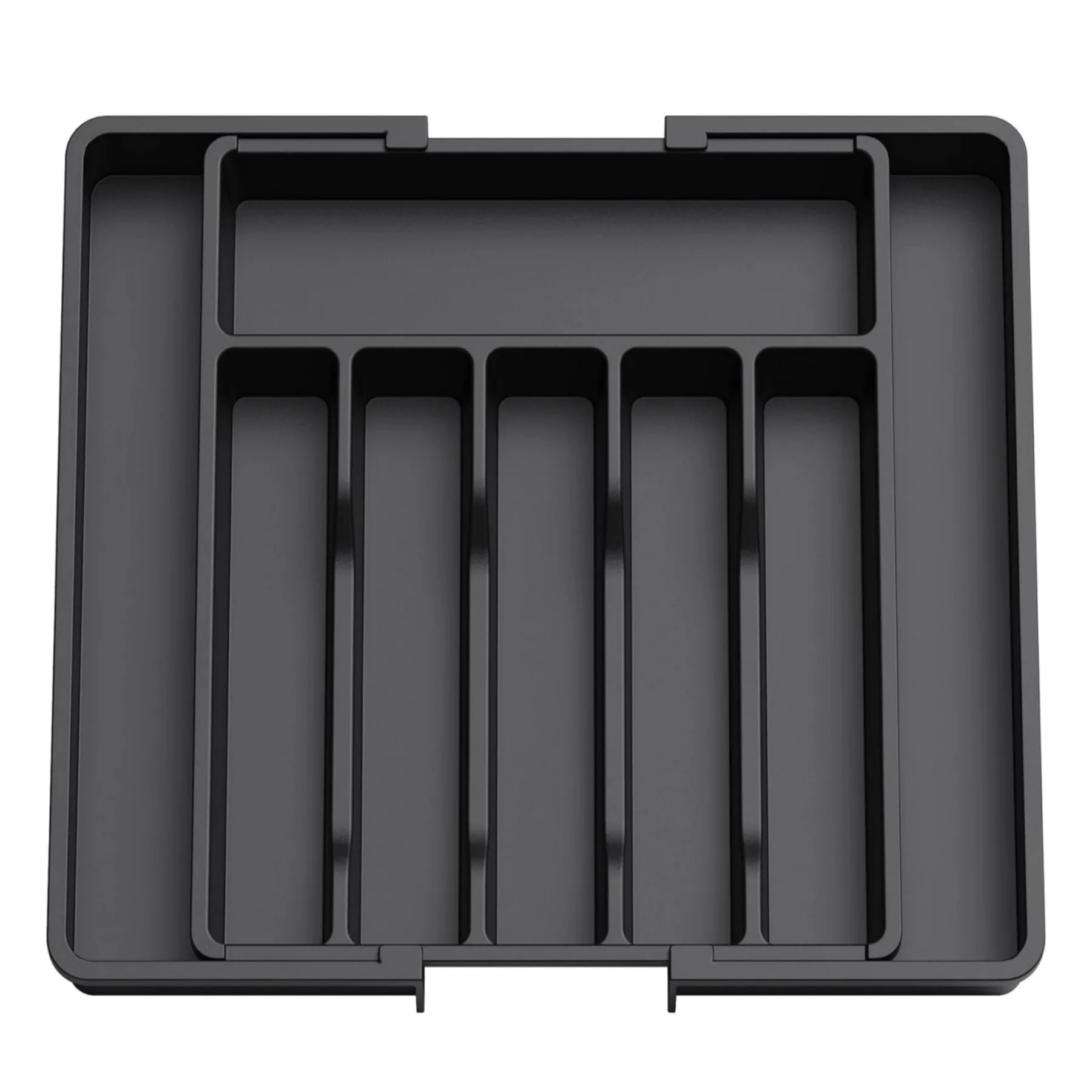 ANJUKE Adjustable Tableware Organizer Plastic Cutlery Organizer Expandable Drawer Organizer Tray