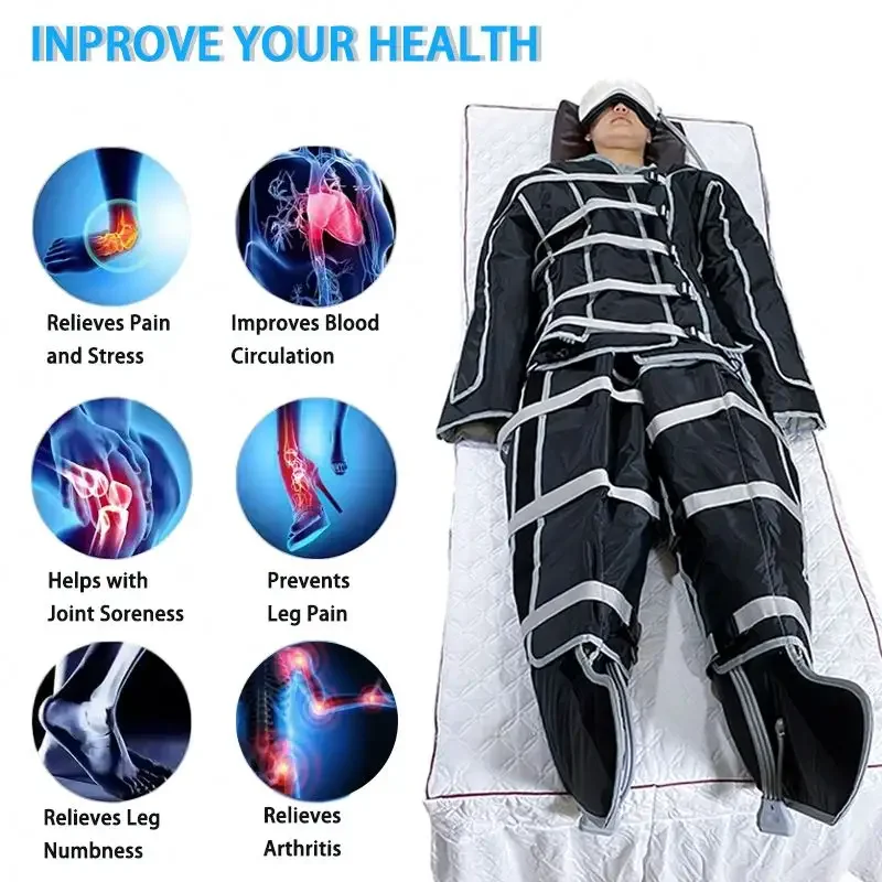 Pressoterapia 24 Airbags Air Pressure Massage Full Body Arm Leg Lymphatic Drainage Machine Pressotherapy for salon
