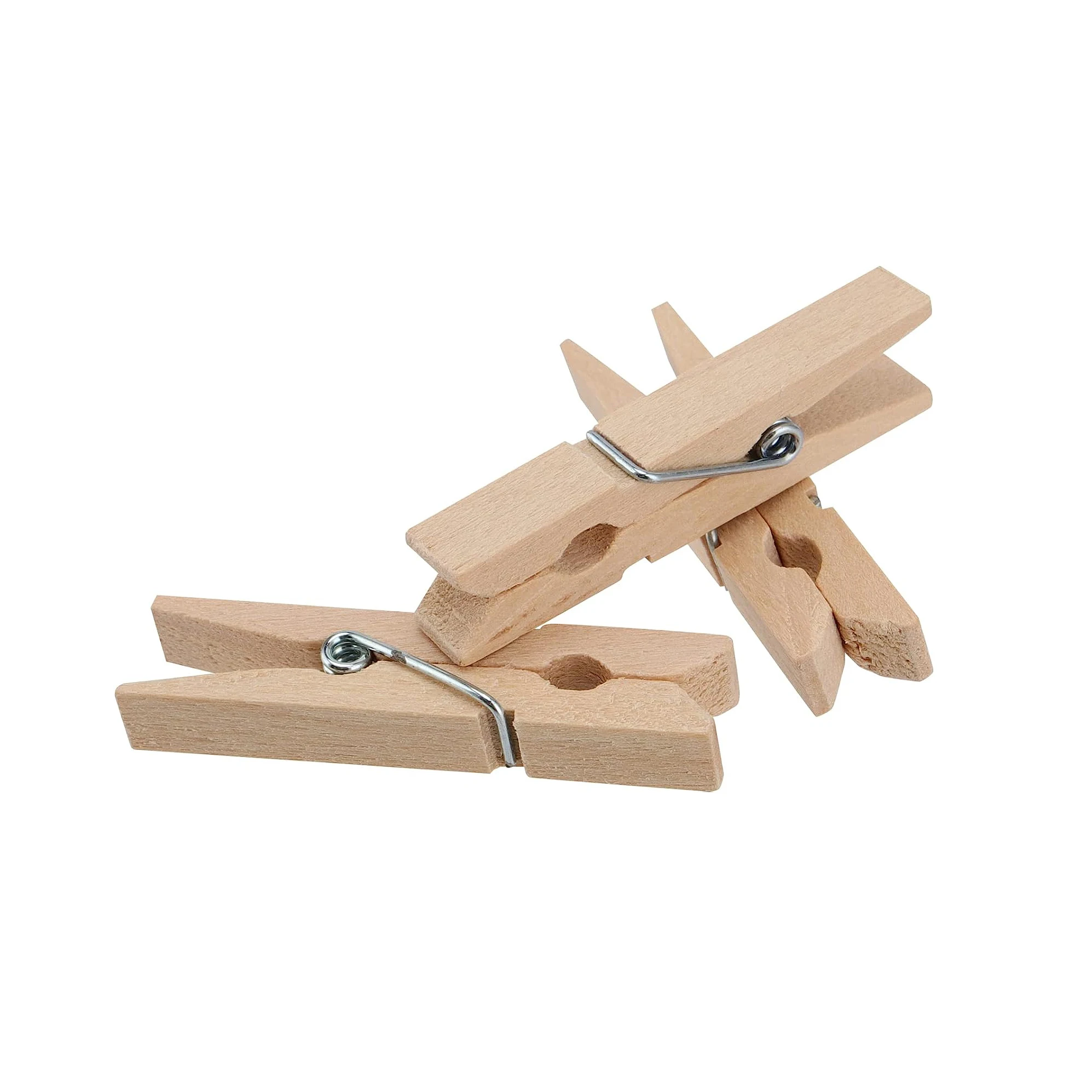 Custom logo hanging clothespins wood mini clothes peg pin clip with bag