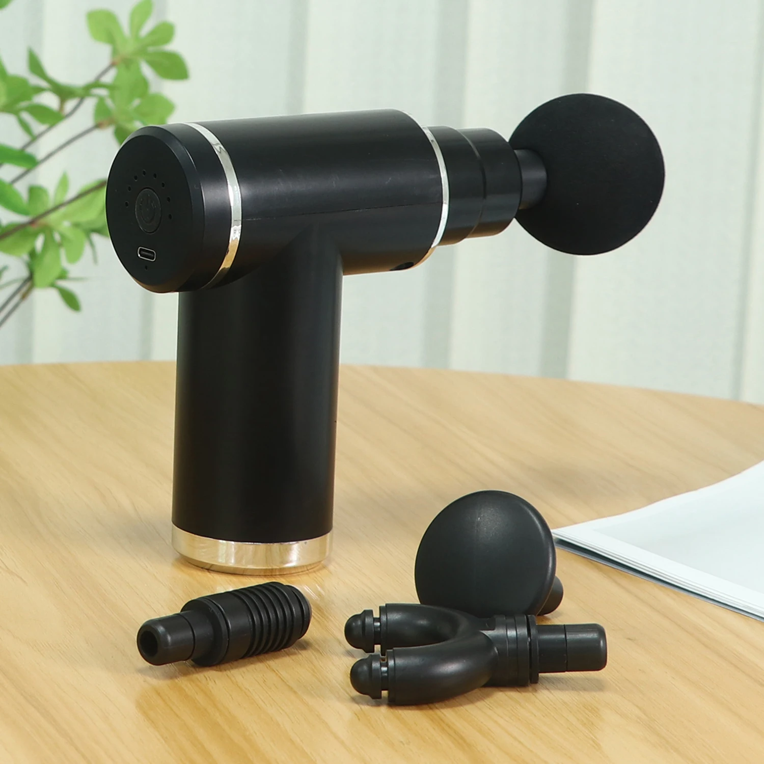 Portable Fascia Gun Deep Muscle Rechargeable Gun massage Brushless Motor Mini Massage Gun for sport port