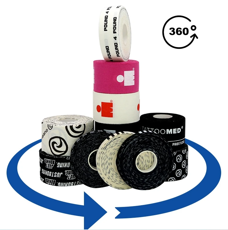 Custom Print your Logo Rigid Cotton Athletic Sports Tape MMA Grappling Gym Boxing tape