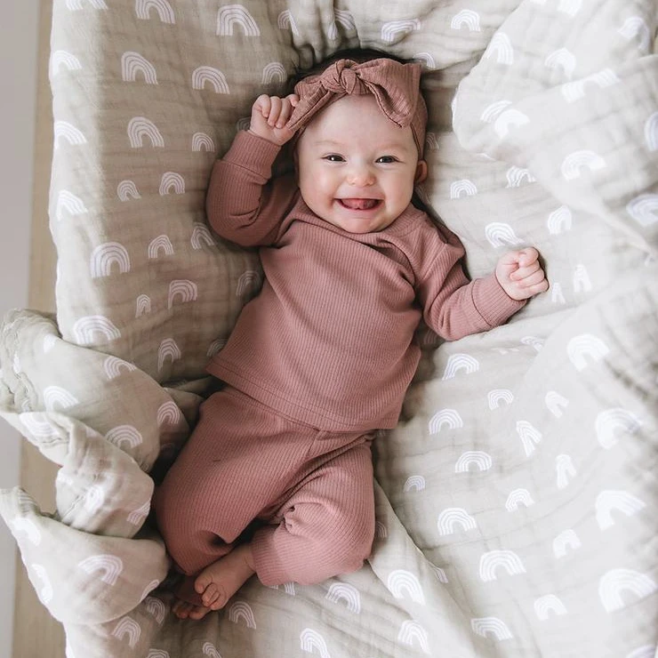 
Baby clothes foot wrap baby pajamas ribbed cotton baby grow sleepsuit 