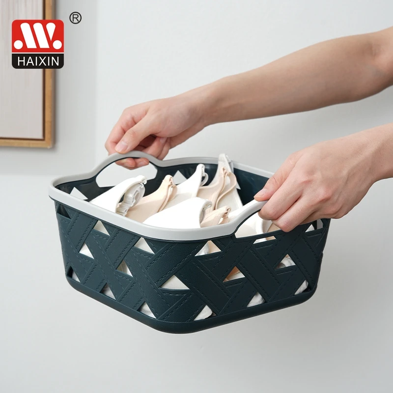 HOT Home Fruit Snack Storage Household Storage Plastic Basket With Handle