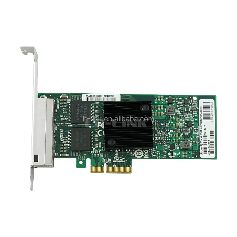 PCI Express x4 Gigabit quad copper port Ethernet Network Card based on Intel I350 chipset