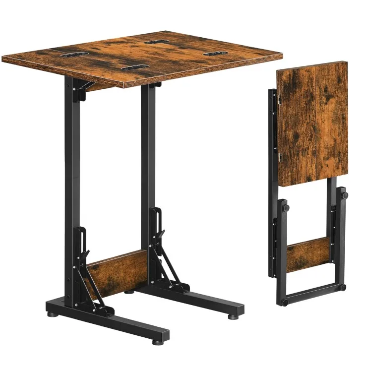 Wholesale Folding C Shaped Side Tables, HOOBRO Brand Extendable C Shape End Table, Expandable Couch TV Tray for Bedroom