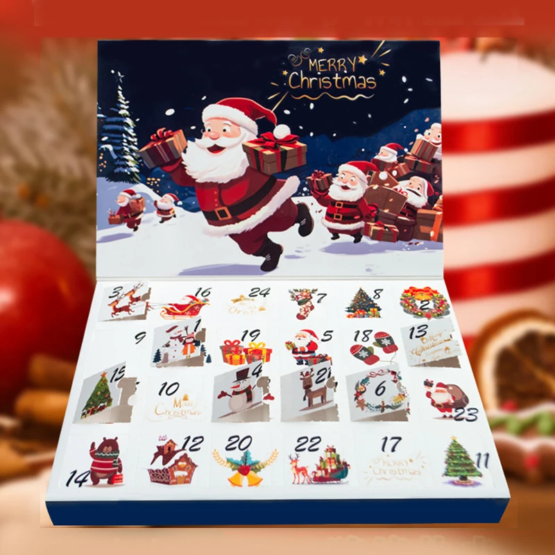 Holidaypac 2025 Countdown Empty Surprise Calendar Gift Box 24 Days of Christmas Advent Calendar Packaging Blind Box& Mystery Box
