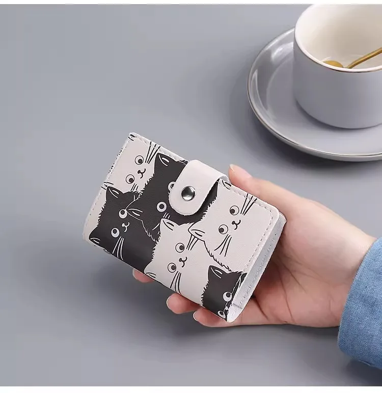 acrylic id card holder cute retractable mini leather credit card holder soft pu credit card organizer for women and girls