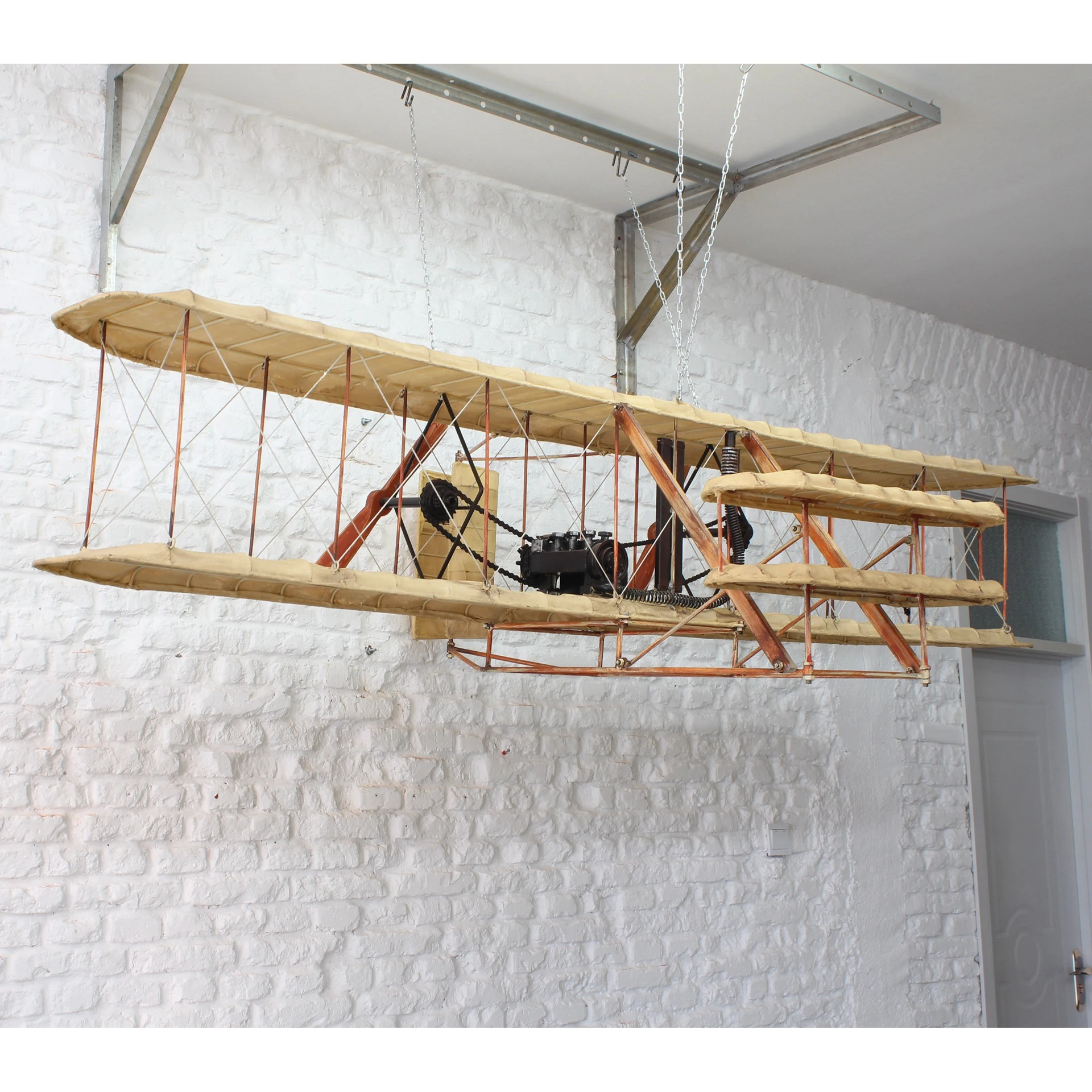 Vintage Ironwork Large Aircraft Pendant Wall decoration industrial style decoration Lahitte brothers aircraft 2.4 m suspended ce