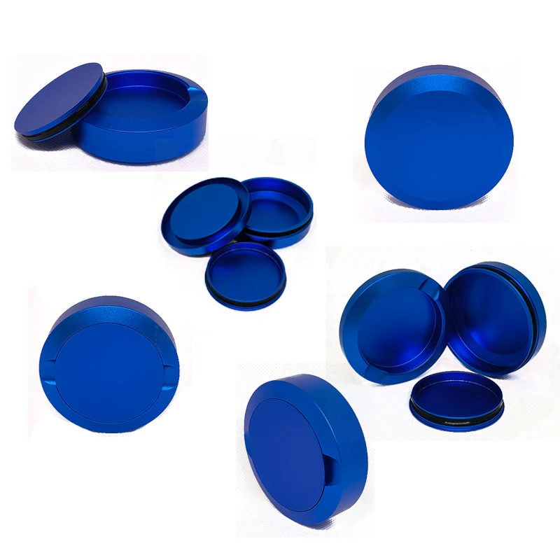 Premium CNC Machined Aluminum Snus Can Metal Snuffbox with Catch Lid Customized Logo 1/2 layers Snuff Can