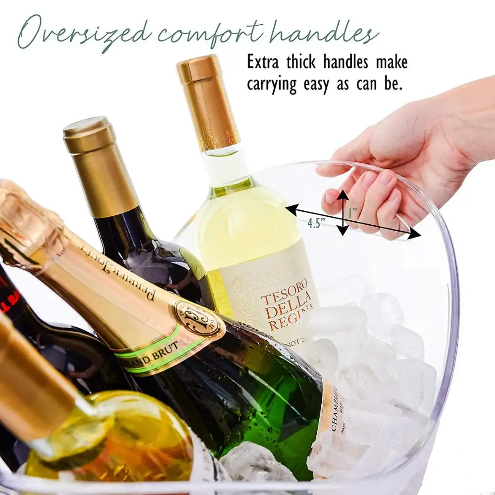 Factory Wholesale Party clear acrylic Plastic Ice Bucket