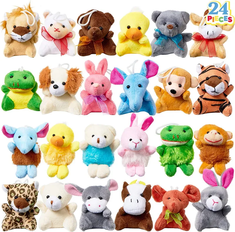 cpc Mini Plush Animal Toy Set Cute Small Animals Plush Key chain Decoration for Kindergarten Carnival Prizes Egg toy Gift