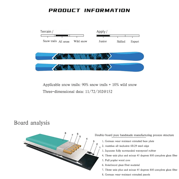 Sportface Winter Skiing Sports Hot Sale Ski And Skis Set