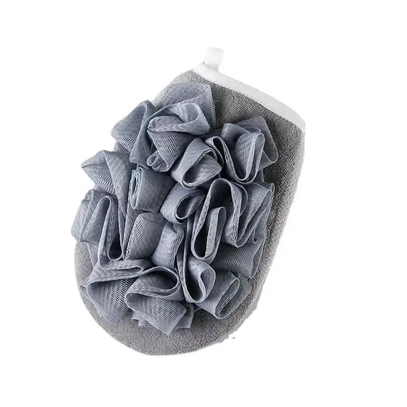 Pet Bath Glove Thermal Transfer Exfoliating Loofah Polyester Sponge Fingerless Single Finger Soft Viscose Bath Gloves Lao