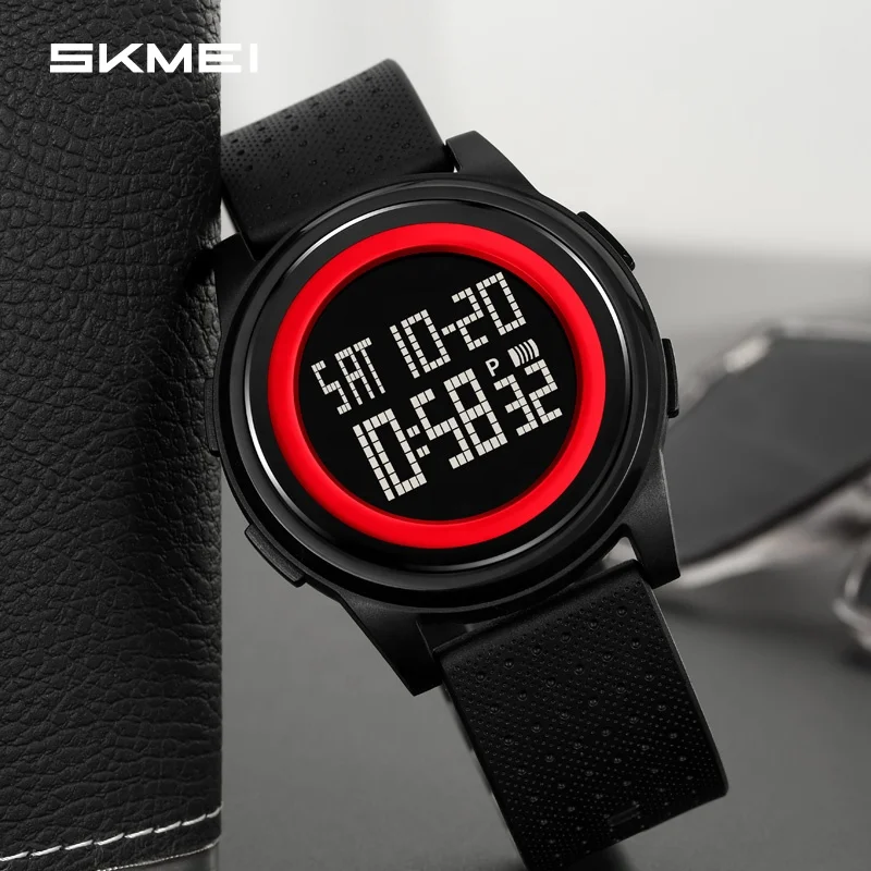 SKMEI 2378 New Relogio Men Outdoor Electronic Digital 50m Waterproof Sports Thin Relojes Fashion Lower Price Calendar Watches