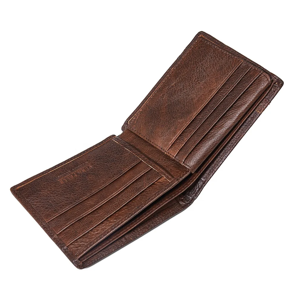 Amazon Hot Selling Slim Front Pocket Rfid Blocking Card Holder Minimalist Mini Bifold Wallet with Gift Box