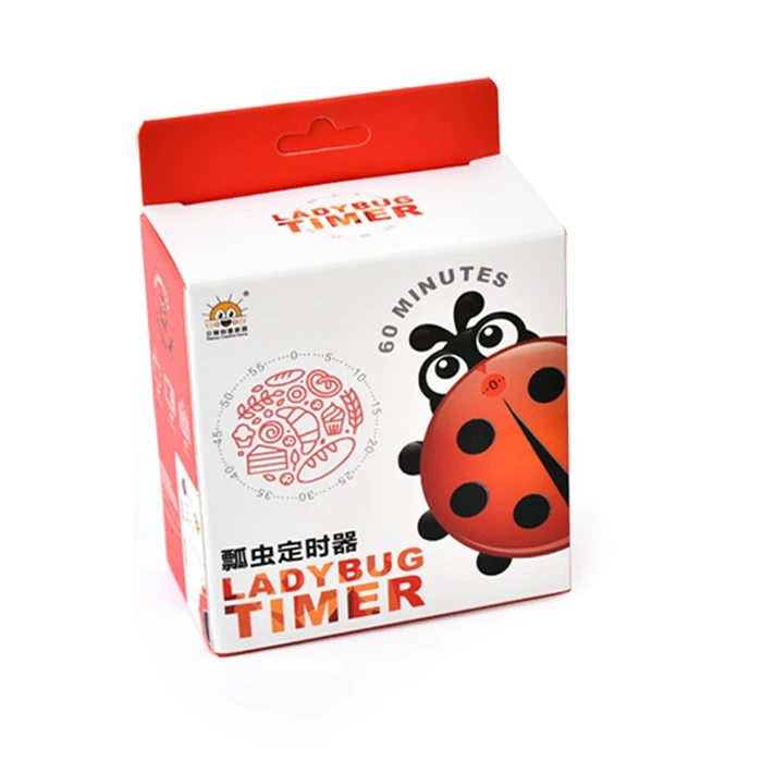 cute ladybug animal shaped magnetic timer kitchen mechanical