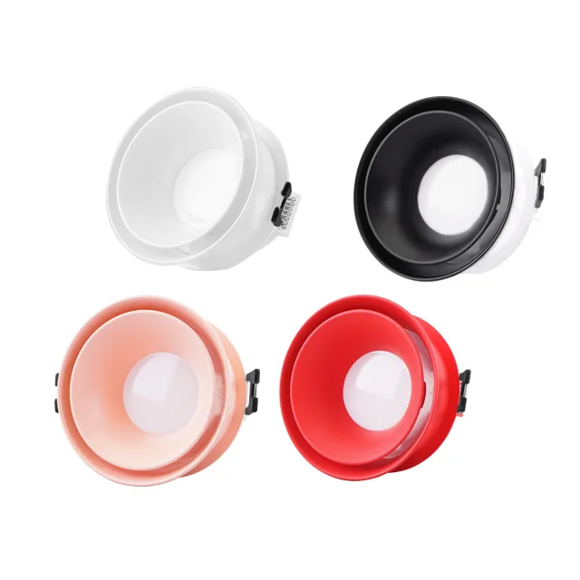 round smd spot recessed energy saving led shop ceiling light cob fixtures 5w downlight housing