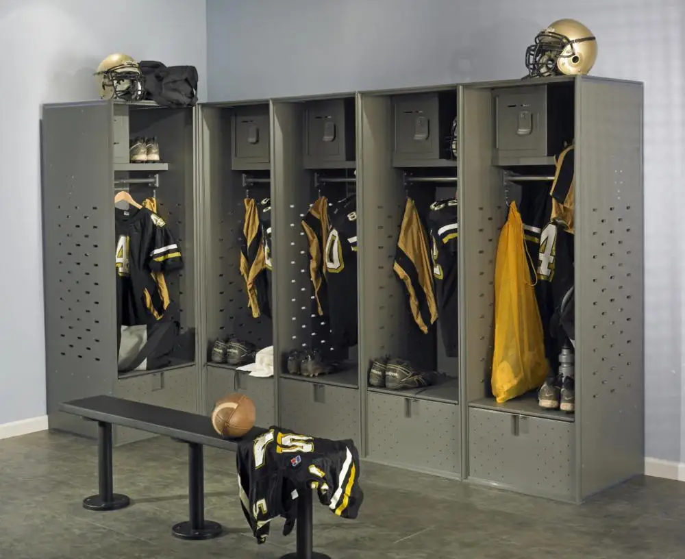 
stadium football team restroom for player metal football lockers 