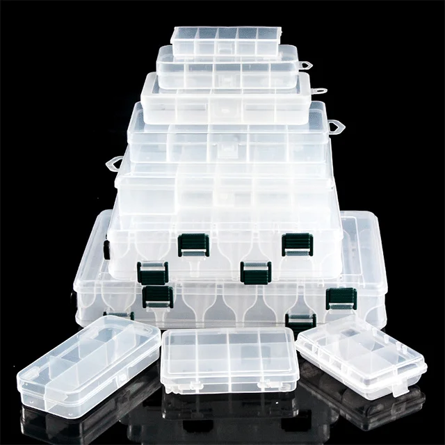 Прозрачная коробка для приманок, креветок, 16 см * 7,5 см * 3 см