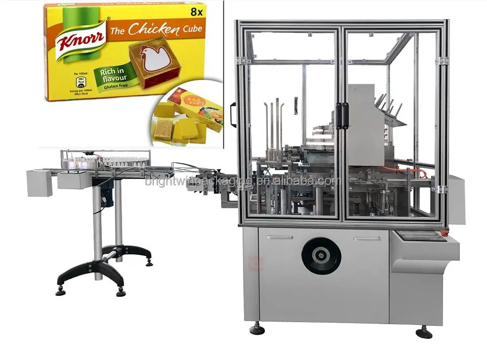 Brightwin maggi shrimp bouillon cube chicken stock seasoning cube pressing machine cube pres wrapping machine boxing machines