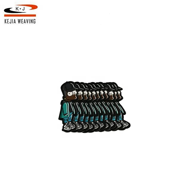 Factory  High Ranking OEM Custom Designs Woven Patch Peach for Sublimation