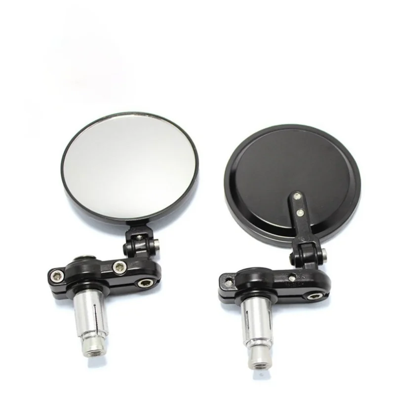 2 шт. пара для литья под давлением Мотоцикл зеркала заднего вида Круглый 7-8 ручка-бар Торцевая складка мотоцикл боковое зеркало