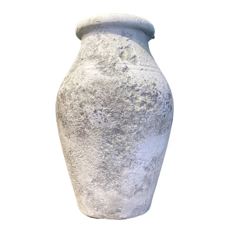 fiber clay vases for flowers,Antique Deco fiberglass Big Clay Pot Planter,Retro Design vases for Hotel/ Home Decor