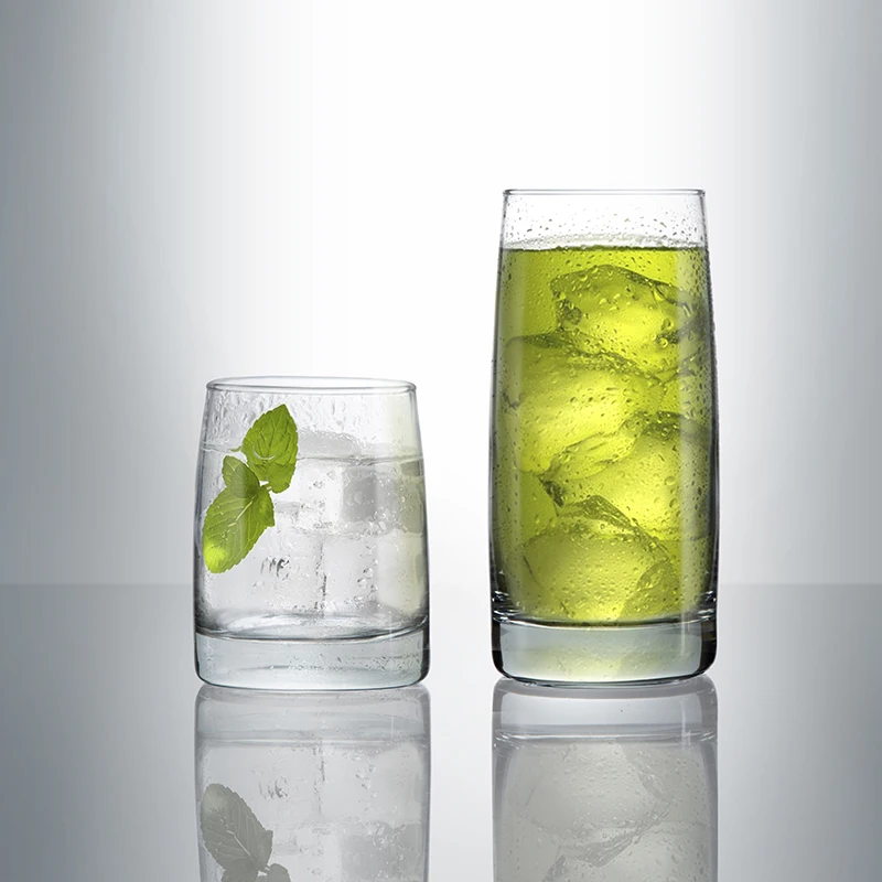 High-volume Wholesale Stock Daily Usage Glassware Tumblers 525ml 355ml Clear Cup Drinking Juice Glass