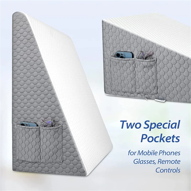 Recently Popular Knee Support Memory Foam Pillow Portable Steady Handle Two Specially Designed Pockets Wedge Pillow