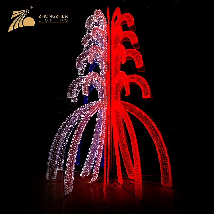 Гигантские праздничные украшения на заказ, проект освещения, Рождественская светодиодная елка RGBW