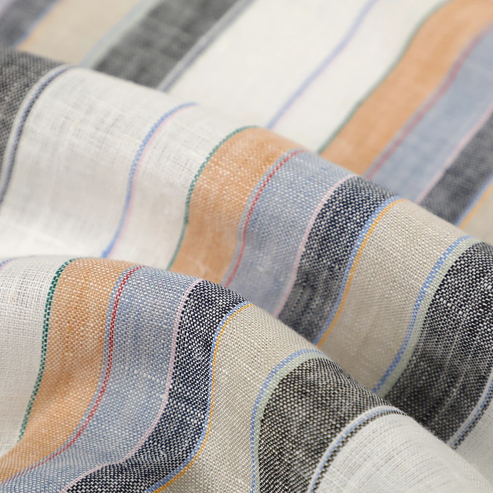 Manufacturer wholesale cheap price white flax linen fabric 100linen for clothing 100 pure linen fabric for garment shirt dress