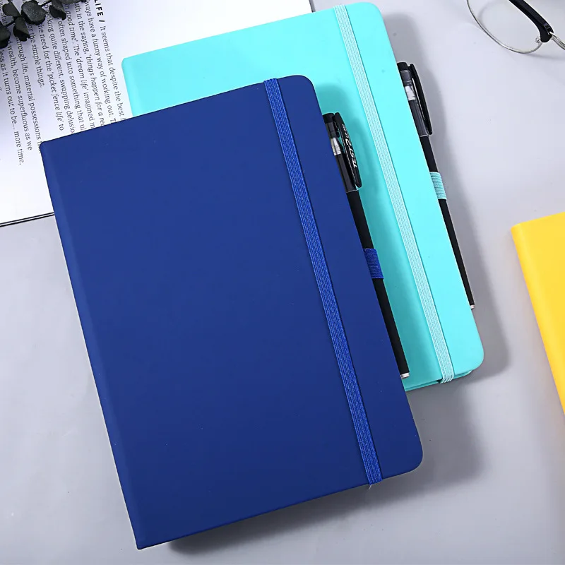 Wholesale Cheap Office School Supplies Pocket Book A6 PU Leather Elastic Notebook Creative Portable Notepad