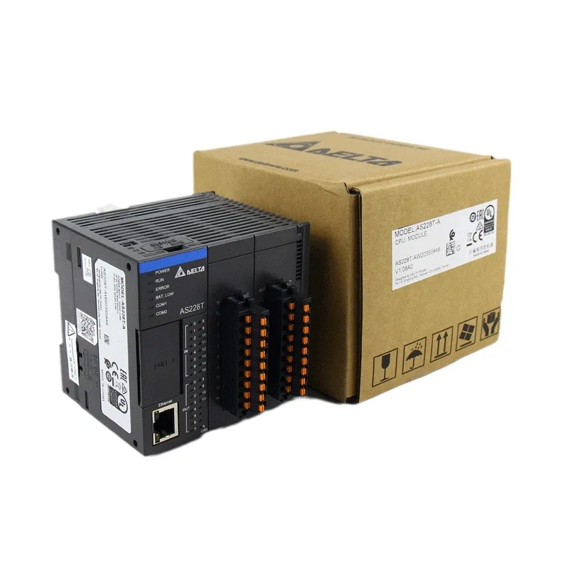 Original Delta AS200 series CPU host AS228T-A 28-point programming controller plc