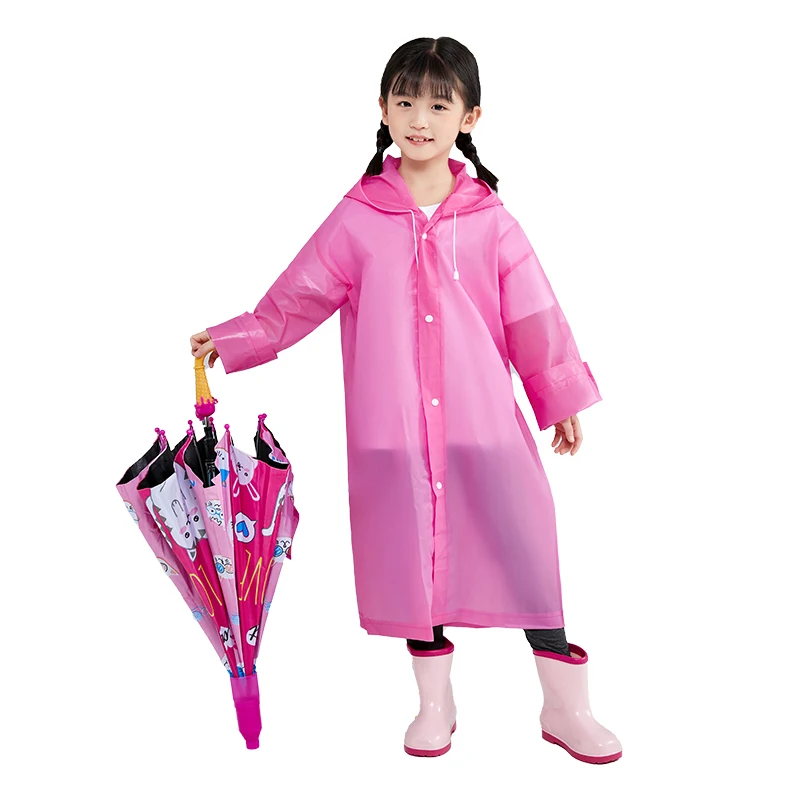 Eva Children Kids Raincoat waterproof kids raincoat boys girls long rain poncho child rainwear