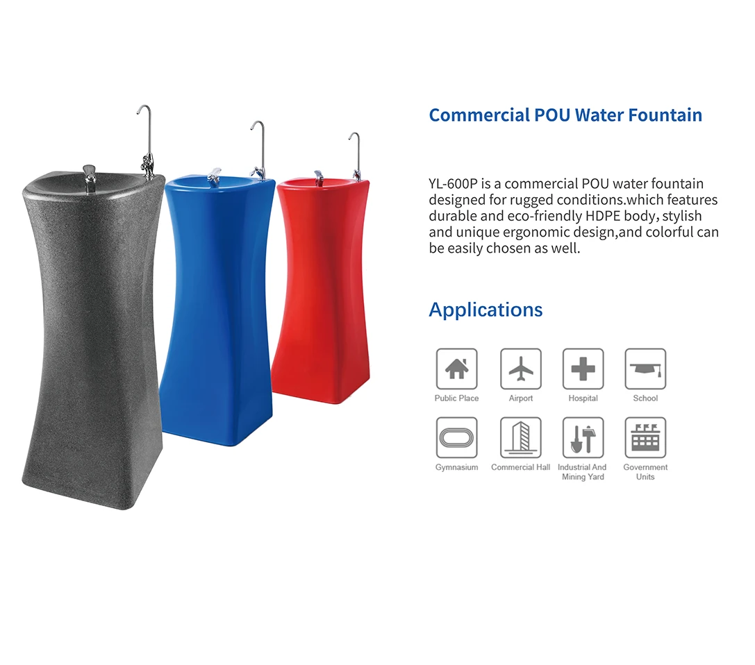 Customized NOWTECH Public HDPE Purifier Water Drinking Fountain With Water Cooler for restaurant