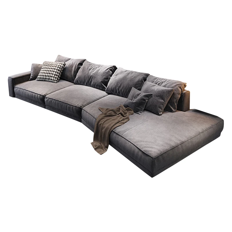 Luxury Modular Custom Sectional Home Furniture Soft Interior Leathaire Fabric Living Room Sofa