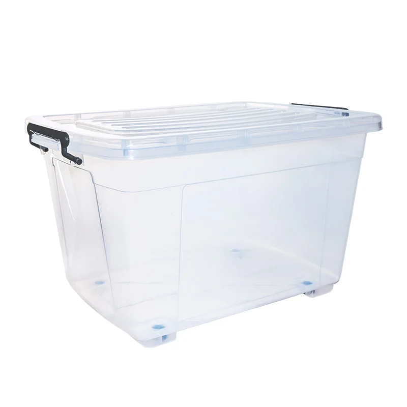 Storage Box Plastic Bins Large Capacity Lid Container Plastic Boxes for home