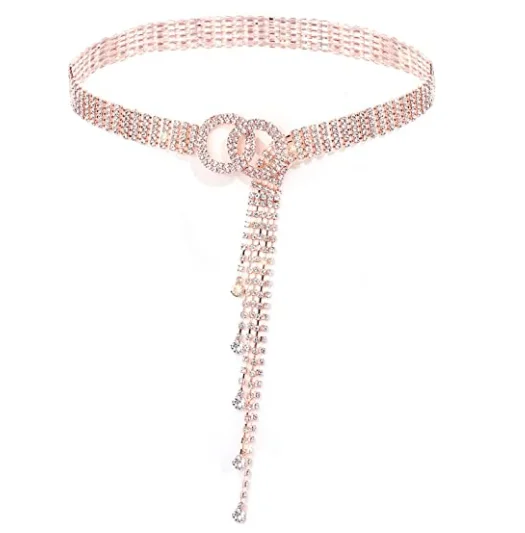 Rhinestone Fancy Belt Women Rhinestone Chain Belt Crystal Rhinestone Belt for Wedding