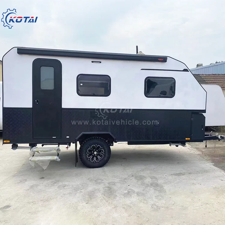 14 футов 2-3 места кемпинг караван вне сетки Rv 4X4 из стекловолокна автодома внедорожник туристический трейлер