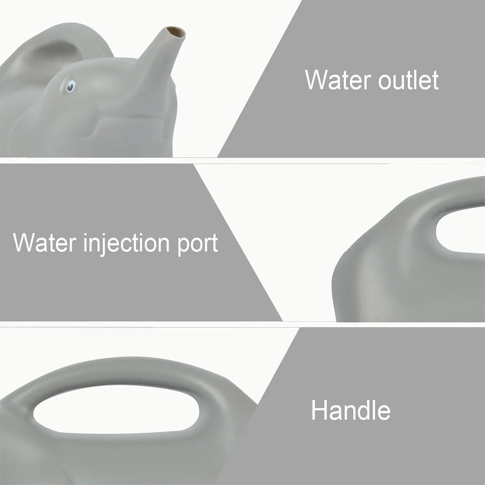 Симпатичная пластиковая мини-банка для полива сада в форме слона 0,9 л