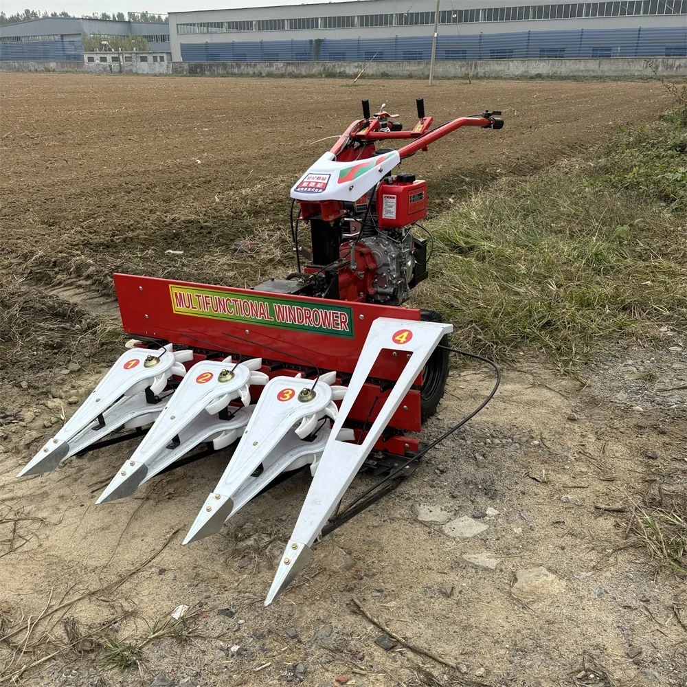 Hand Pushed Mini Harvester Used For Multifunctional Crop Harvesting On Farms