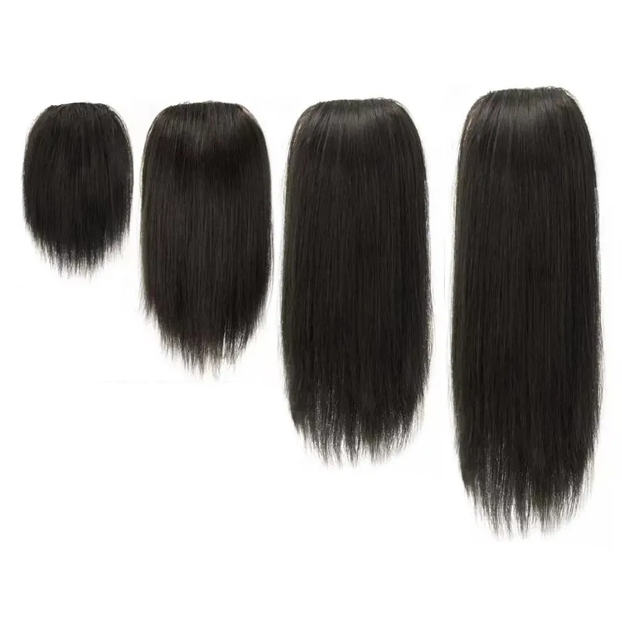 Human Hair Pad Piece Clip Wig Lengthening Fluffy Hair Root Wig Pad Women