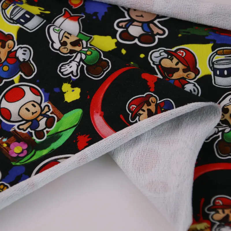 95% cotton 5%spandex printed fabric cotton french terry fleece knitted Hoodie Terry Fabric