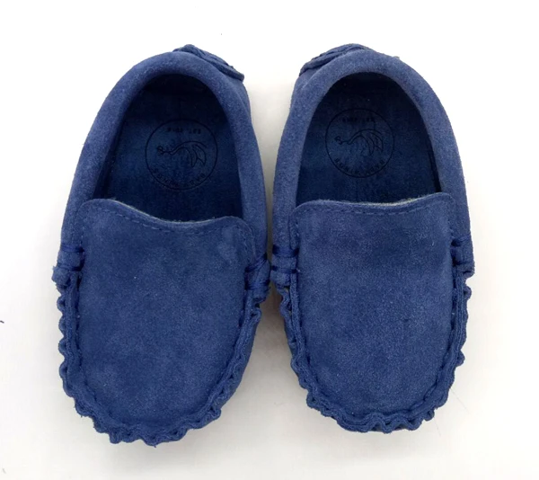 customised flexible sole kids toddler infant loafer suede leather shoes baby kid boys and girls