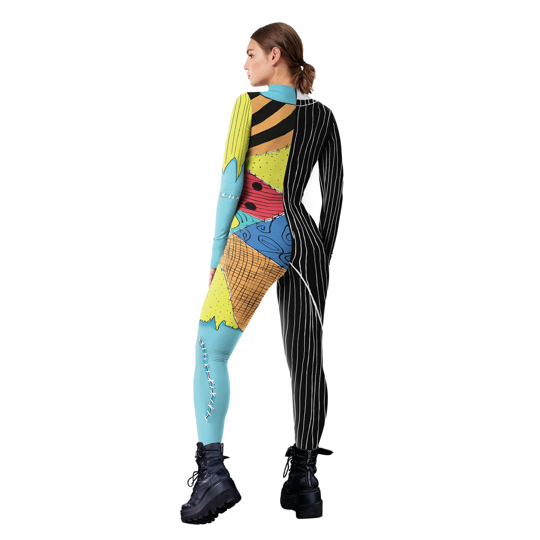 Nadanbao wholesale party jumpsuit anime Cosplay Costume Halloween zentai carnival Women Jumpsuit green  bodysuit adult catsuit