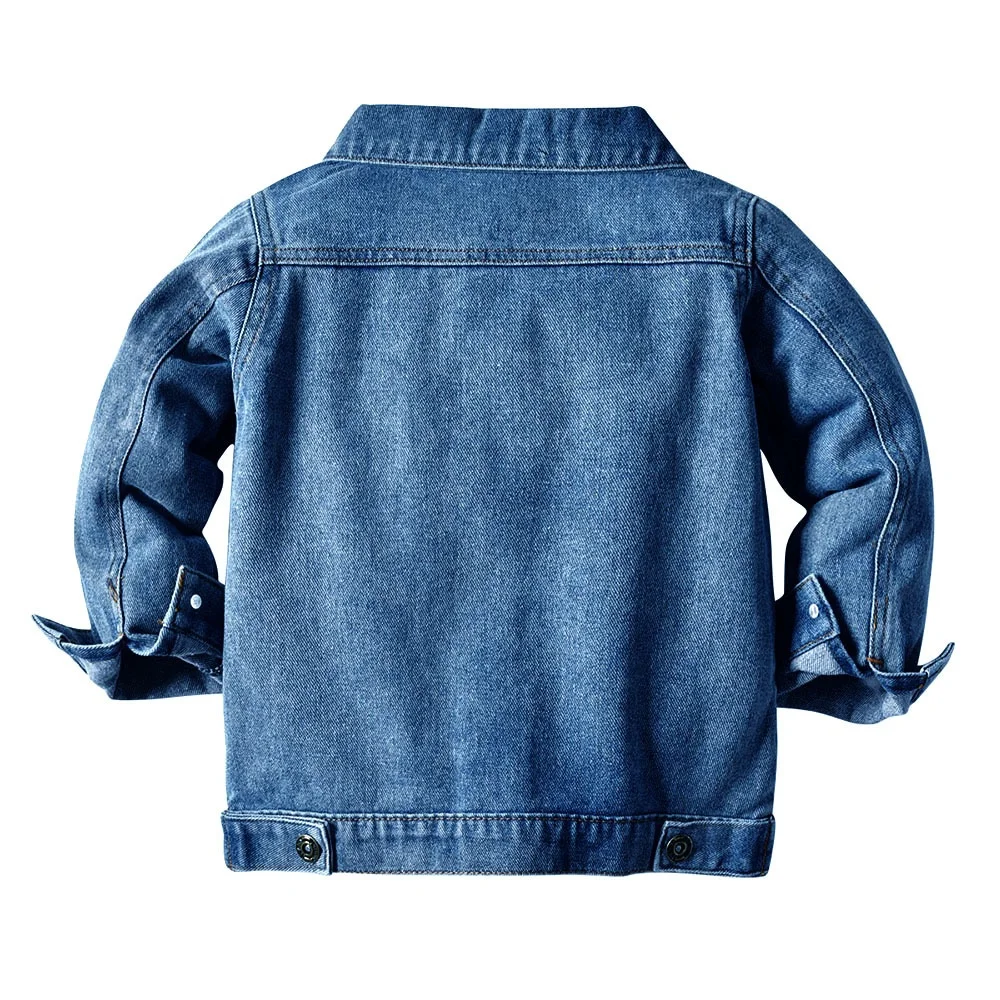 Autumn Denim Streetwear Boy Girl Kids Jeans Coat Long Sleeve Casual Cowboy Baby Jackets&outwears