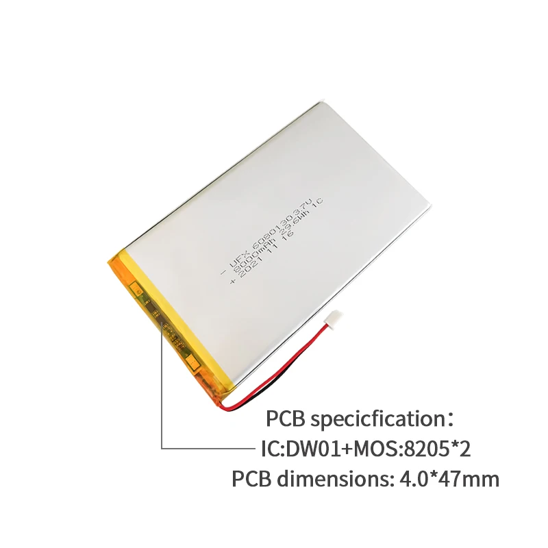 Manufactory Custom Super Thin Bluetooth Keyboard Battery UFX 6080130 8000mAh 3.7V Rechargeable Li-polymer Battery