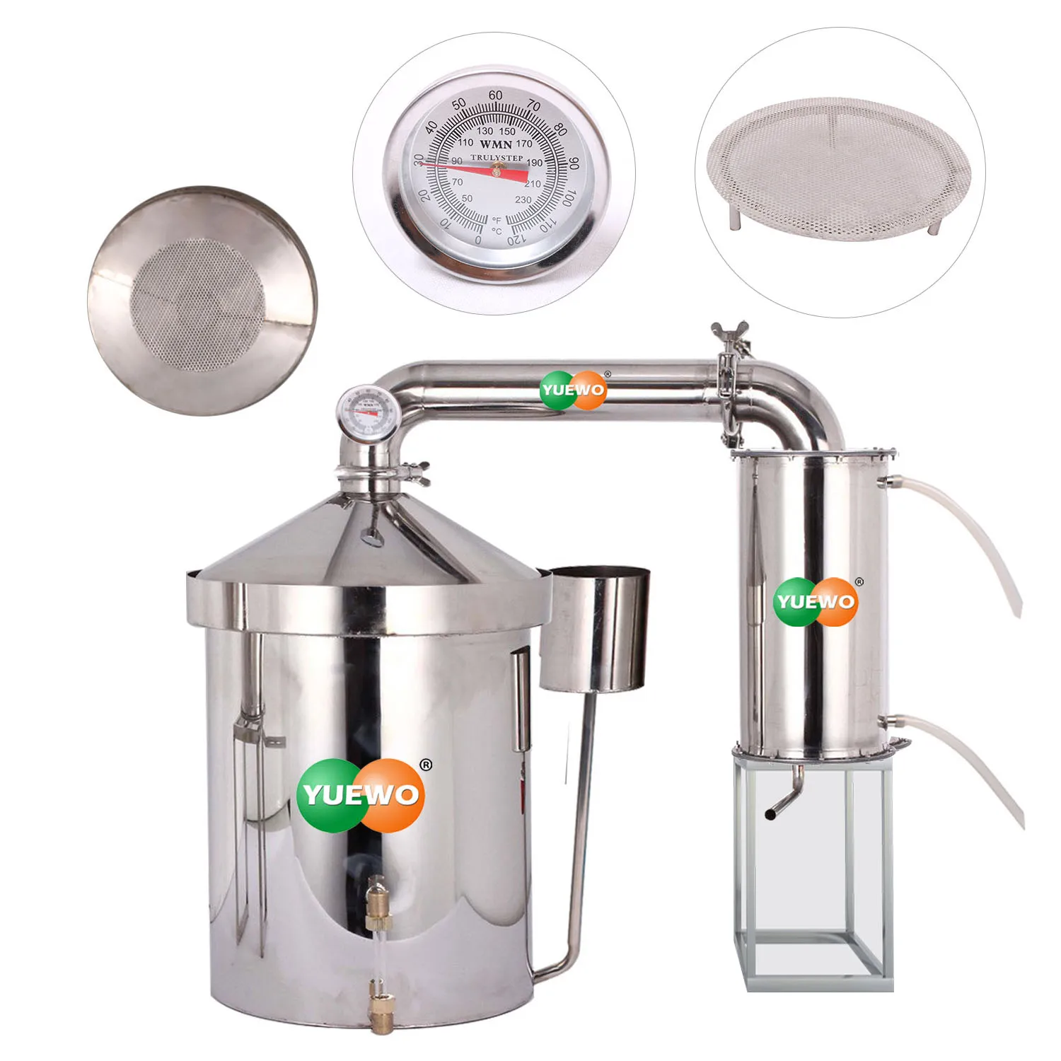 160L Single Layer Moonshine Still Alcohol Still Stainless Pot Wine Making Kits