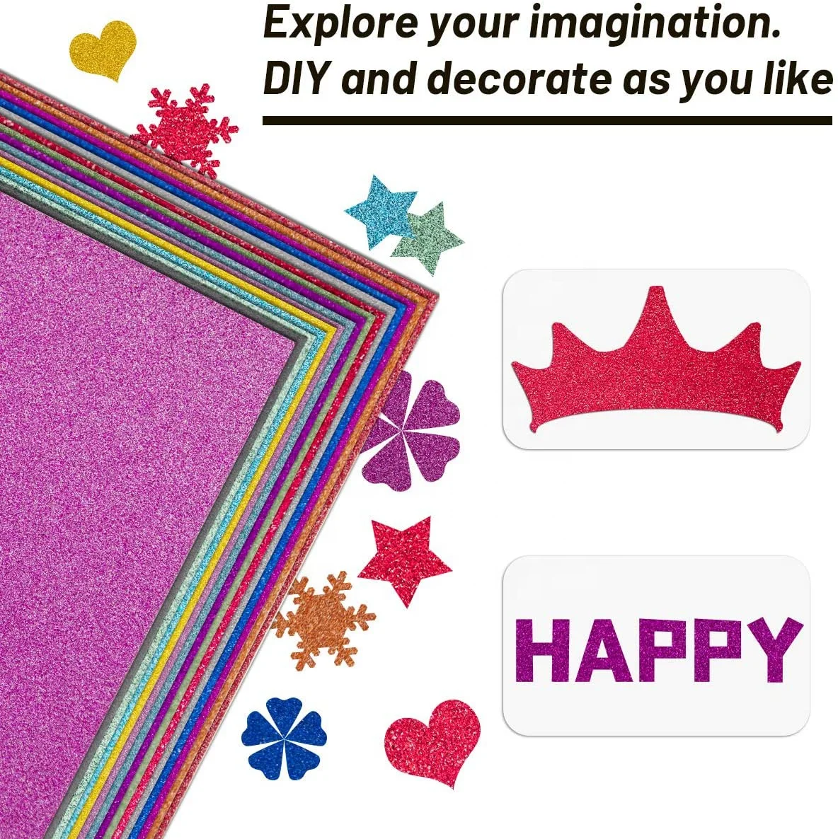 
20240-5-20240-12 A4 250g 5 sheets normal color Glitter card Glitter paper cardstock 